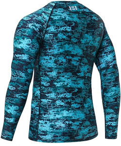 Men's Rash Guard Long Sleeves UPF 50+ UV Sun Protection Quick Drying Splice Compression <b>Swim</b> Shirts Quick Dry Sports Shirt - Product Image 3