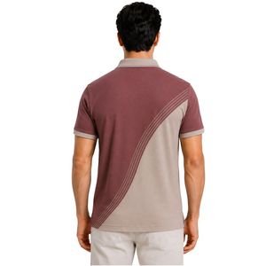 Camiseta Polo Personalizada para Hombre en Rosa Empolvado y Beige, Manga Corta, Informal, para Golf, OEM, Marca Privada, Transpirable, Uniforme, Venta al Por Mayor - Product Image 2