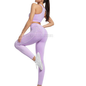 ชุดโยคะผู้หญิงดีไซน์ใหม่ราคาประหยัด บริการ OEM ชุดโยคะยกกระชับสะโพก ชุดออกกำลังกายผู้หญิง - Product Image 3