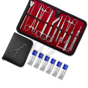 Kit de laparotomie chirurgicale pour étudiants, 18 pièces, pour la pratique de la suture, ensemble d'aide à l'apprentissage pour laboratoire d'anatomie scolaire - Product Image 5