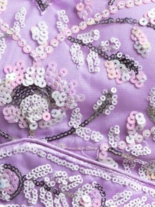 Purple Embroidered Floor-Length <b>Lehenga</b> Set Lace Dupatta Sleeveless Blouse <b>Skirt</b> Quick Dry Traditional Indian Outfit Wedding - Product Image 6