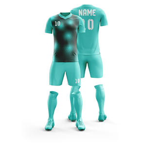 Kit de sublimation de football personnalisé de qualité supérieure |   Tailles pour hommes, femmes et jeunes |   Vêtements de sport légers à séchage rapide en gros - Product Image 1