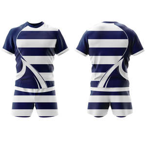 Uniformes de Rugby Personalizados al por Mayor para Hombre, Transpirables, 100% Poliéster, Ecológicos, Tallas Grandes, de Alta Calidad, Secado Rápido, Protección UV - Product Image 3