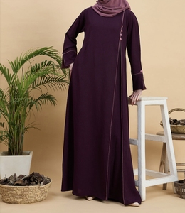 Nouvelle Abaya Traditionnelle Islamique Noire Magnifique pour Femme, Style Saoudien, en Polyester Respirant, Longueur Cheville, Collection Printemps 2026, Dubaï - Product Image 5