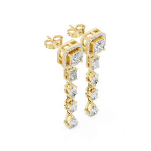 Crafty Affair CVD Lab Grown Diamond 10K Pendientes en oro rosa opulento Oro amarillo vibrante Oro blanco elegante y plata refinada - Product Image 3