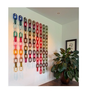 Chaîne de maillons en résine à bas prix, chaîne décorative murale en résine colorée, personnalisable, de qualité supérieure, maillons de chaîne murale en résine faits à la main - Product Image 2