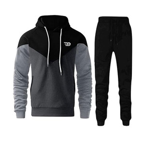 Collection de survêtements tendance pour hommes, style fitness, à capuche, en tissu respirant, tenue de sport décontractée, style de vie actif - Product Image 1