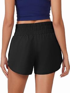 Shorts Deportivos de Cintura Alta para Mujer, Elásticos, de Secado Rápido, en Spandex/Poliéster, con Logotipo Personalizado en la Cintura - Product Image 2