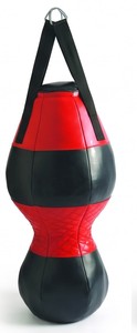 Saco de Boxeo QST de Alta Resistencia, Relleno de Arena, de Cuero PU, Colgante, Negro y Rojo, para Entrenamiento de Boxeo, Kickboxing, Gimnasio y Fitness - Product Image 4