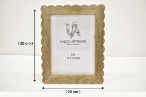 Ensemble de 3 cadres photo rustiques en bois massif sculpté, impression UV, naturels, décoratifs, pour table, maison, bureau, écologiques, durables, rectangulaires - Product Image 4