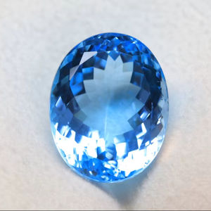 พลอยบลูโทแพซสวิสสีน้ำเงินสวยงาม - รูปทรงวงรี 8x6 มม. พลอยบลูโทแพซสวิส - พลอยบลูโทแพซสวิสเจียระไนสำหรับทำเครื่องประดับ - Product Image 1