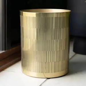 ถังขยะโลหะเคลือบเงาสำหรับห้องนั่งเล่นช่วยเพิ่มบรรยากาศตกแต่งบ้าน - Product Image 3