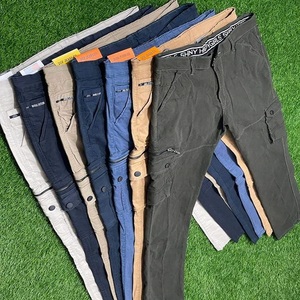 Pantalon de jogging décontracté pour homme 2022, 100 % coton respirant, taille élastique, coupe ample, 6 poches, printemps-automne, effet délavé - Product Image 2
