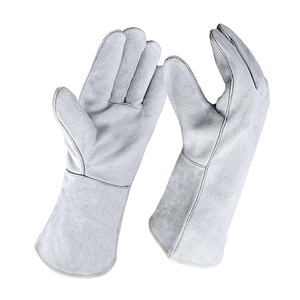 Top Quality Cowhide Leather Popular Design New Arrived Customized Logo Welding Work <b>Gloves</b> Breathable Professional Welder <b>Gloves</b> - Product Image 6