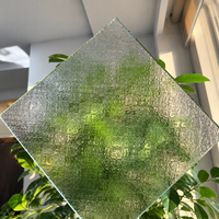 Verre trempé givré à motifs transparents pour salle à manger