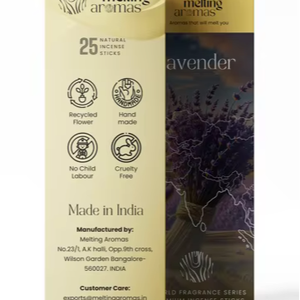 Bâtonnets d'encens religieux à la lavande - 100% naturels, biologiques, écologiques, encens indien - Product Image 1