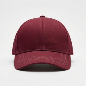 <b>Maroon</b> 6-Panel Baseball Cap Adjustable Fitted Unisex Cotton Twill Solid Color Casual Hat for Adults - Product Image 1