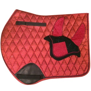 Tapis de selle en laine personnalisables pour l'équitation, avec logo brodé, haute qualité, pour dressage, sports équestres, course de chevaux, tapis de selle à contact étroit - Product Image 4