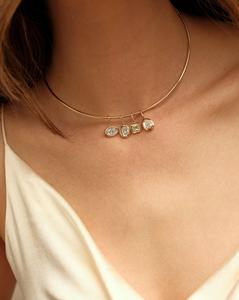 Pear Emerald Oval Lab Grown Diamond <b>Pendant</b> Necklaces 14K 18K <b>Solid</b> <b>Gold</b> Bezel Set Minimalist Dainty Jewelry For Women Wholesale - Product Image 2