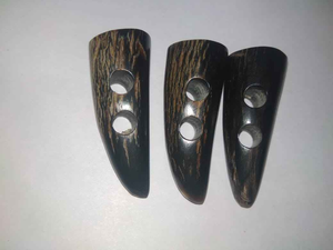 Botones Ovalados de 2 Agujeros de Cuerno de Búfalo Natural de Alta Calidad, Impermeables, Hechos a Mano, para Jeans, Abrigos, Chaquetas y Bolsos, en Varios Colores - Product Image 2