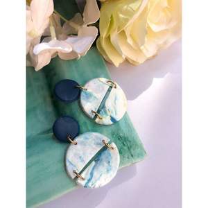 Stylish <b>Resin</b> <b>Earrings</b> Glossy Finish Modern Design Durable Luxury Fashion Accessories Designed Skilled Artisans Crystal RR - Product Image 4