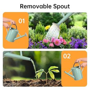 Arrosoir en métal vintage pour plantes d'extérieur et jardinage - Product Image 3