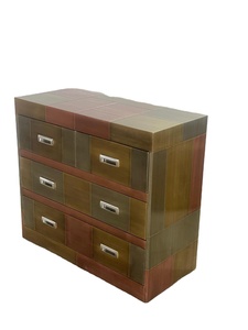 Gabinete de esquina de lujo de estilo antiguo para el hogar o Bar de madera maciza de 4 cajones Almacenamiento de vino y bebidas Muebles de alta calidad - Product Image 3
