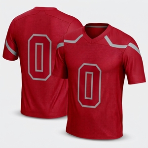 Maillot de football bleu à col en V, imprimé, respirant, à manches courtes, vêtements pour hommes adultes - Product Image 3