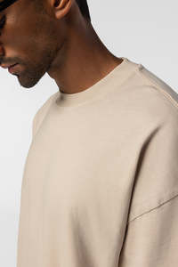 HSI Oversized <b>Black</b> Plain Front O-Neck <b>Short</b> <b>Sleeve</b> Boxy <b>Shirts</b> Wholesale Casual Wear <b>Men</b> Eco-Friendly Breathable 100% Cotton - Product Image 4