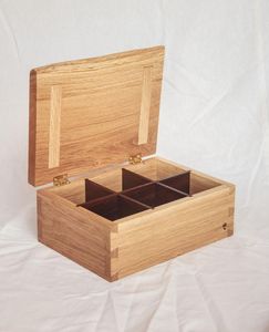 Wooden Foldable Handmade Durable Easy-to-Clean <b>Tea</b> Storage <b>Box</b> with Lid 8 Compartments Rectangular Shape for Home & Office Use - Product Image 4