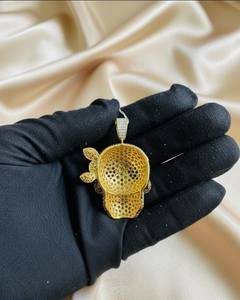 Pendentif Crâne Moissanite Iced Out, Bijou Hip Hop Bling, Pendentif Crâne Rapper pour Hommes, Bijou Gothique, Pendentif Cool Rock Punk - Product Image 3