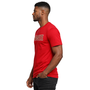 T-shirt à 3 lettres Kappa Alpha Psi Phi Nu Pi rouge, vêtement de fraternité grecque avec design classique, confort premium et style intemporel - Product Image 3