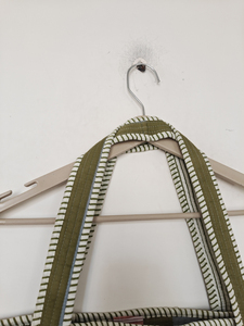 Sacs de maquillage en coton à rayures vertes imprimées en bloc, grande capacité, vert clair, lot de 3, matelassés, style indien moderne, pour pochettes à fermeture éclair - Product Image 4