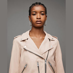 Veste en cuir de vachette de haute qualité pour femmes, broderie, doublure en fourrure, imperméable, taille personnalisée, veste en cuir pour femmes - Product Image 2