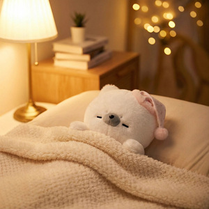 Coussin en forme de haricot personnalisable en stock, série maternelle pour animaux mignons, jouet en peluche apaisant et anti-stress - Product Image 5