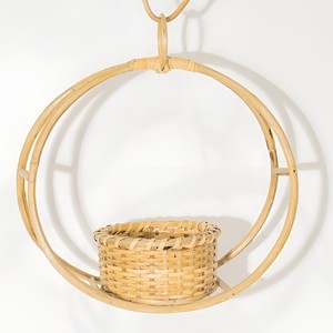 Panier suspendu en rotin tressé de qualité supérieure, paniers à plantes pour la décoration de la maison et du jardin, jardinières suspendues - Product Image 4
