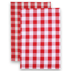 Serviette de cuisine en coton 100% certifié GOTS, tissée, à rayures et à carreaux, douce, confortable, séchage rapide, gaufrée, écologique, multi-usages - Product Image 1