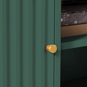 Mueble para TV Moderno de Mediados de Siglo, Color Blanco, 55/60/65 Pulgadas, Centro de Entretenimiento con Almacenamiento, Puertas Acanaladas, Consola Multimedia para Sala de Estar - Product Image 5