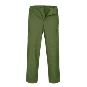Pantalones de uniforme de guardia de seguridad personalizados color verde oliva con cierre de botones a presión, pantalones de trabajo de seguridad de longitud completa para hombre - Product Image 1