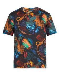 เสื้อยืดผู้ชายลายกราฟิกนามธรรม พิมพ์ลายแบบซับลิเมชั่น แขนสั้น คอกลม ทรงปกติ ผ้าถัก 100% สไตล์สตรีทแวร์ - Product Image 1
