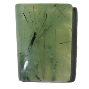 Top Quality Handmade Natural Green Prehnite Rectangular Shaped Loose Calibrated Cabochon Gemstone Making For Jewelry Setting OEM