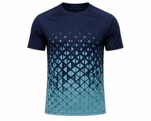 T-shirt à manches courtes pour homme, col rond, tissu jersey uni décontracté, séchage rapide, tricoté en polyester/coton, blanc, 180 grammes, coupe classique - Product Image 1