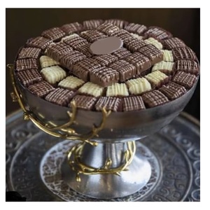 Hammered Tabletop Serving Bowl Top Quality Nickel Metal Bowl <b>Chocolate</b> Display For Desserts <b>Weddings</b> <b>Chocolate</b> Serving Bowl - Product Image 3