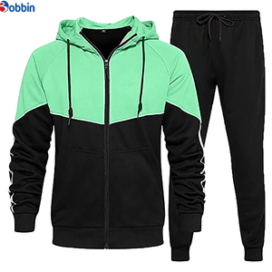 Conjunto Deportivo de Moda para Hombre, 2 Piezas, Traje Deportivo de Manga Larga con Cierre Completo, Conjunto Deportivo Activo - Product Image 3