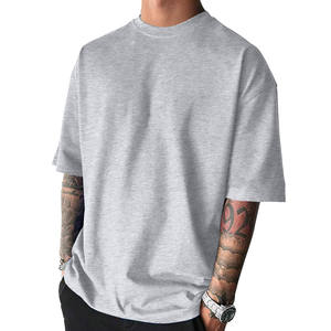 High Quality Oversized Crop Boxy Fit <b>Tshirt</b> Men's 100% Cotton Streetwear Luxury Quality Custom Logo <b>Plain</b> T Shirt for Men - Product Image 5
