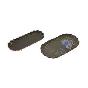 Plateau de service de luxe en aluminium, forme irrégulière, finition émaillée, compatible lave-vaisselle, logo personnalisé pour les fêtes - Product Image 6