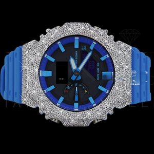 Glacieron Prime GA2100 Montre personnalisée avec boîtier en métal serti de pierres, kit de transformation de luxe en acier inoxydable découpé avec précision CasiOak g&shock - Product Image 2