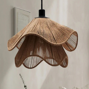 Natural Hemp <b>Rope</b> Woven Pendant <b>Light</b> - Product Image 2