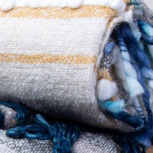 Decorative Handwoven Cotton <b>Sofa</b> <b>Throw</b> With Boho Style With Tassel Perfect <b>For</b> Modern Rustic Home Decor - Product Image 5