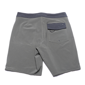 <b>Men's</b> Solid Color Drawstring Board Shorts Quick Dry Mid Waist Casual Swim <b>Trunks</b> with Pockets Gray Polyester - Product Image 2